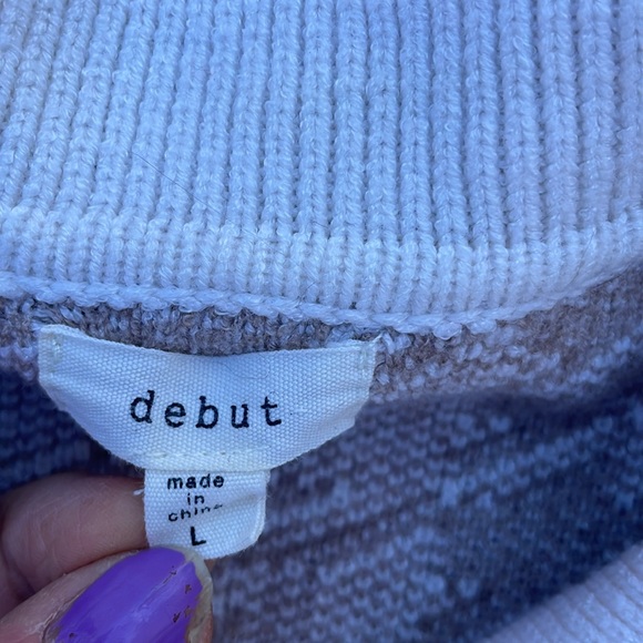 Debut Houndstooth Button Up Collared Cardigan - Picture 4 of 8